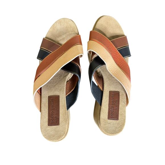 Pedro Garcia NWOB Nirou Platform Sandal in Multi Vachetta Size 39.5 - Picture 6 of 9